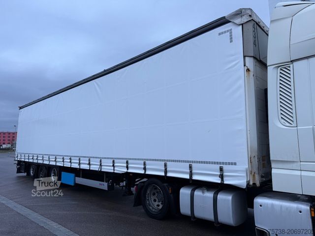 Auflieger mit Pritsche & Plane SCHMITZ CARGOBULL SCS24 MEGATRAILER/LUFT-LIFT/Hubdach/2xLIFT-ACHSE