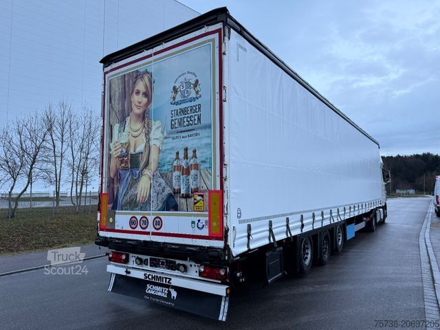 Auflieger mit Pritsche & Plane SCHMITZ CARGOBULL SCS24 MEGATRAILER/LUFT-LIFT/Hubdach/2xLIFT-ACHSE
