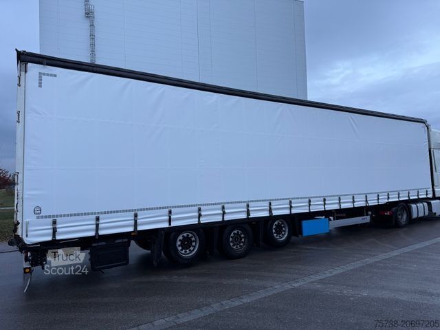 Auflieger mit Pritsche & Plane SCHMITZ CARGOBULL SCS24 MEGATRAILER/LUFT-LIFT/Hubdach/2xLIFT-ACHSE