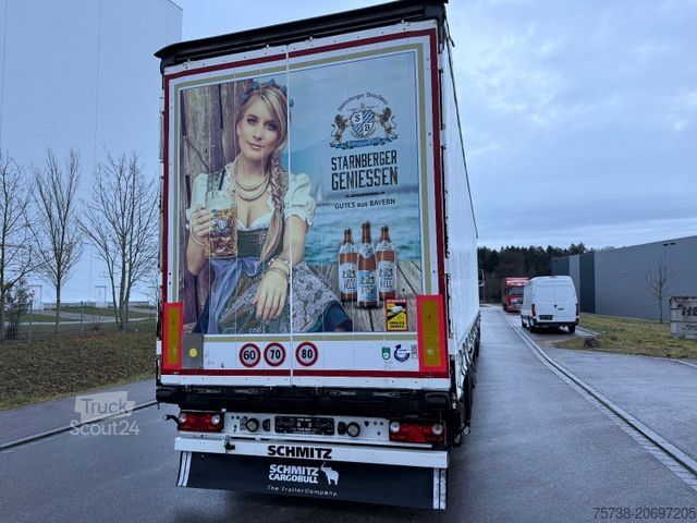 Auflieger mit Pritsche & Plane SCHMITZ CARGOBULL SCS24 MEGATRAILER/LUFT-LIFT/Hubdach/2xLIFT-ACHSE