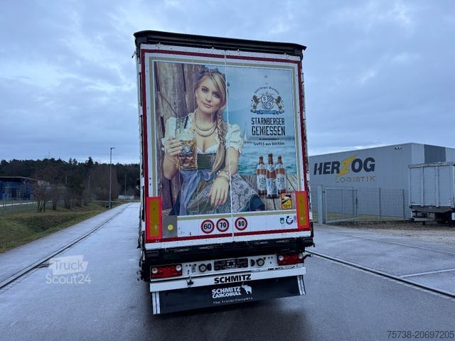 Otevřený návěs s plachtou SCHMITZ CARGOBULL SCS24 MEGATRAILER/LUFT-LIFT/Hubdach/2xLIFT-ACHSE