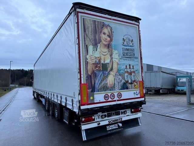 Otevřený návěs s plachtou SCHMITZ CARGOBULL SCS24 MEGATRAILER/LUFT-LIFT/Hubdach/2xLIFT-ACHSE