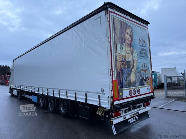 Auflieger mit Pritsche & Plane SCHMITZ CARGOBULL SCS24 MEGATRAILER/LUFT-LIFT/Hubdach/2xLIFT-ACHSE