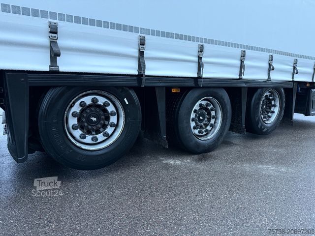 Auflieger mit Pritsche & Plane SCHMITZ CARGOBULL SCS24 MEGATRAILER/LUFT-LIFT/Hubdach/2xLIFT-ACHSE