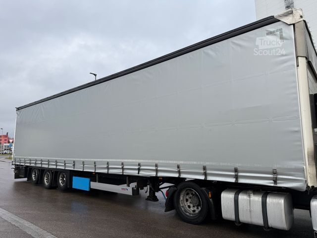 Auflieger mit Pritsche & Plane SCHMITZ CARGOBULL SCS24 MEGATRAILER/LUFT-LIFT/Hubdach/2xLIFT-ACHSE