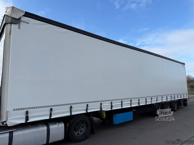 Auflieger mit Pritsche & Plane SCHMITZ CARGOBULL SCS24 MEGATRAILER/LUFT-LIFT/Hubdach/3-Achsen