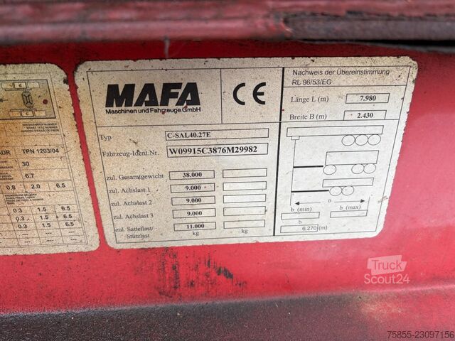 MAFA 20 lábas billenős alváz / BPW tengely / elektromos billenőszerkezet LT4793 MAFA Chassis 20 FT Tipping Chassis / BPW Axle / Elec...
