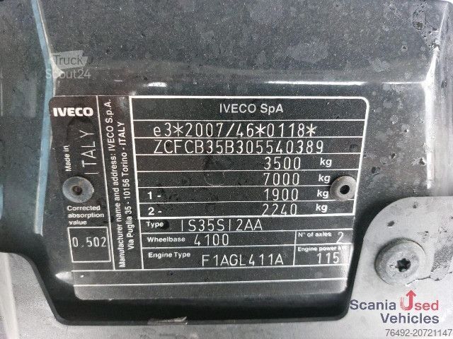 Skříňová dodávka IVECO 35 C 16 Koffer Ladebordwand