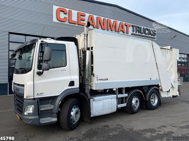 Véhicule de collecte des déchets DAF FAG CF 290 Euro 6 Haller 22m³ Just 157.766 km!