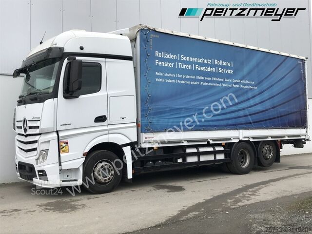 Avolavetta pressupeitolla Mercedes-Benz Actros 2542 LL Pritsche, EU 6, Klima, Standklima,