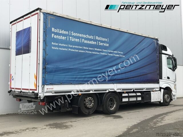 Avolavetta pressupeitolla Mercedes-Benz Actros 2542 LL Pritsche, EU 6, Klima, Standklima,