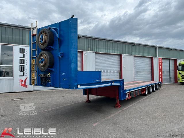 Semirremolque de plataforma baja MEUSBURGER MTS-4*48t Tieflader*3+4.Lenkachse*Ladehöhe 0,87