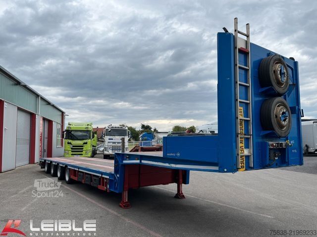 Semirremolque de plataforma baja MEUSBURGER MTS-4*48t Tieflader*3+4.Lenkachse*Ladehöhe 0,87