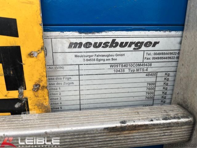 Semirremolque de plataforma baja MEUSBURGER MTS-4*48t Tieflader*3+4.Lenkachse*Ladehöhe 0,87