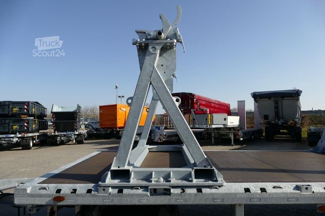 Remorque avec plate-forme de travail MÜLLER-MITTELTAL 3-achs Plateu Anhänger, mit 3 Kabelböcken