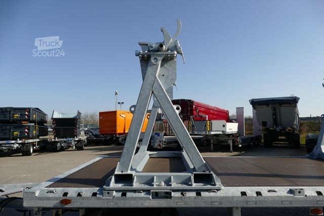 Remorque avec plate-forme de travail MÜLLER-MITTELTAL 3-achs Plateu Anhänger, mit 3 Kabelböcken