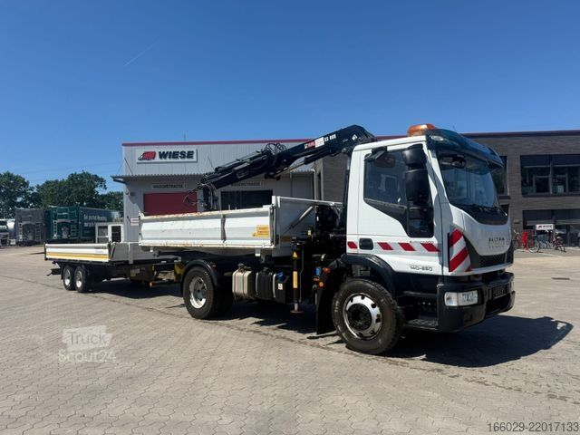 Camion-benne tricar IVECO 140E250 Kipper mit HIAB Kran möglich mitAnhänger