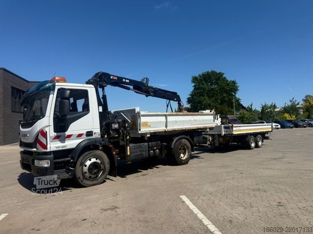 Τρίπλευρο ανατρεπόμενο φορτηγό IVECO 140E250 Kipper mit HIAB Kran möglich mitAnhänger