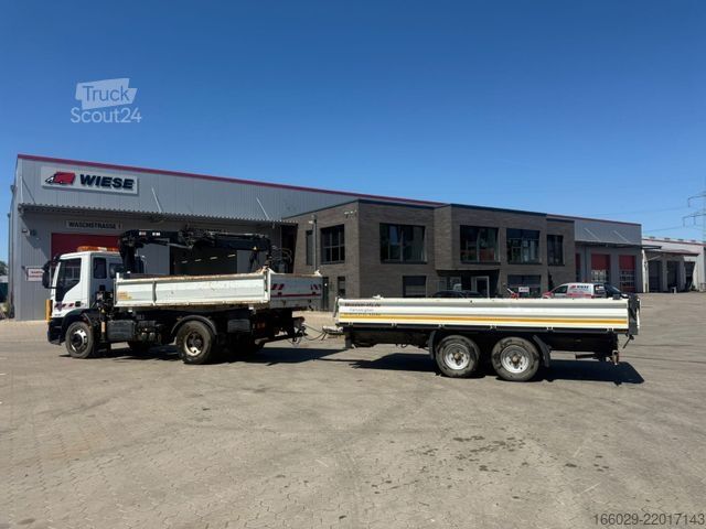 Tipvogn IVECO 140E250 Kipper mit HIAB Kran möglich mitAnhänger