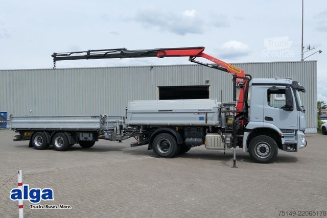 Třístranný sklápěč MERCEDES-BENZ 1835 K Arocs 4x2, Palfinger PK 12002, Funk,Klima