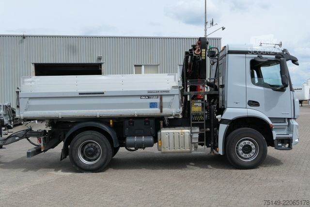 Třístranný sklápěč MERCEDES-BENZ 1835 K Arocs 4x2, Palfinger PK 12002, Funk,Klima