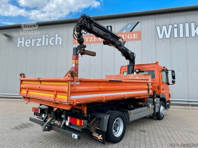 Camión volquete trilateral MERCEDES-BENZ Atego 1218 K HIAB 077 BS-2*Funkbedienung*2xAHK