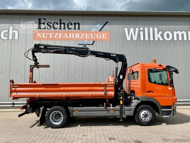 Camión volquete trilateral MERCEDES-BENZ Atego 1218 K HIAB 077 BS-2*Funkbedienung*2xAHK