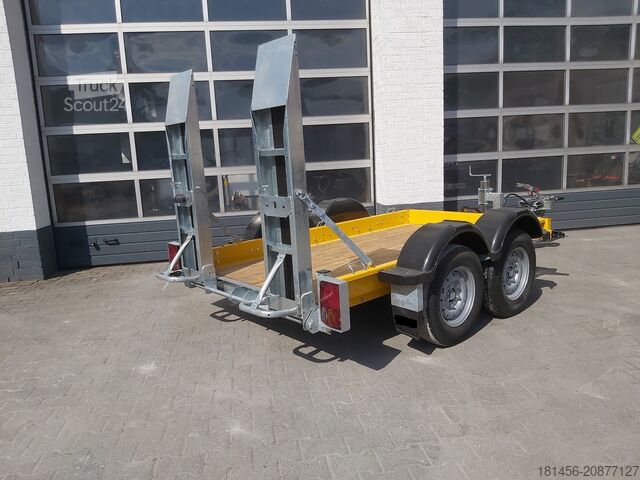 Satış römorku trailershop Baumaschinen Bagger Anhänger mit höhenverstellbarer Deichsel Nutzlast 1850kg