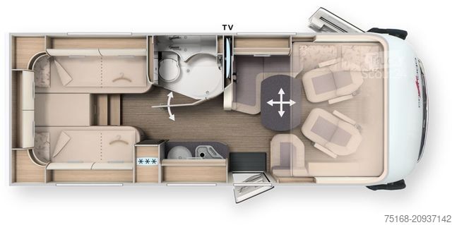Camping-car intégral CARTHAGO C1-tourer I 143 KB-LE comfort 4.2t Full-LED-Sche
