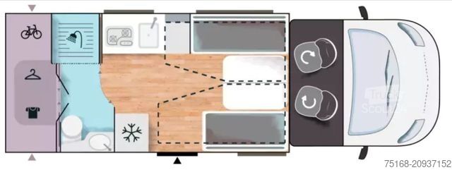 Autorulotă semi-integrată CHALLENGER Teilintegriert 270 Graphite Modell 2026 / Artic