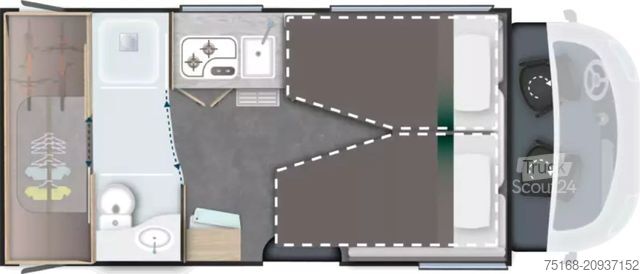 Autorulotă semi-integrată CHALLENGER Teilintegriert 270 Graphite Modell 2026 / Artic