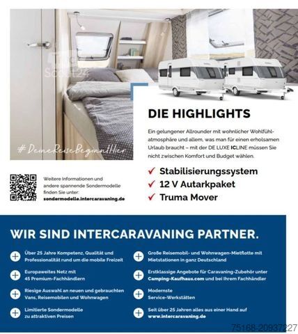 Wohnwagen HOBBY De Luxe 460 UFe Modell 2025 / 1500 kg Achse / Mo