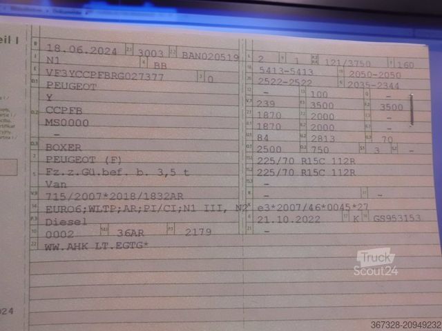 Vans ar augstu jumtu PEUGEOT Boxer Kasten Hochraum 335 L2H2 BlueHDi 165 Stop&