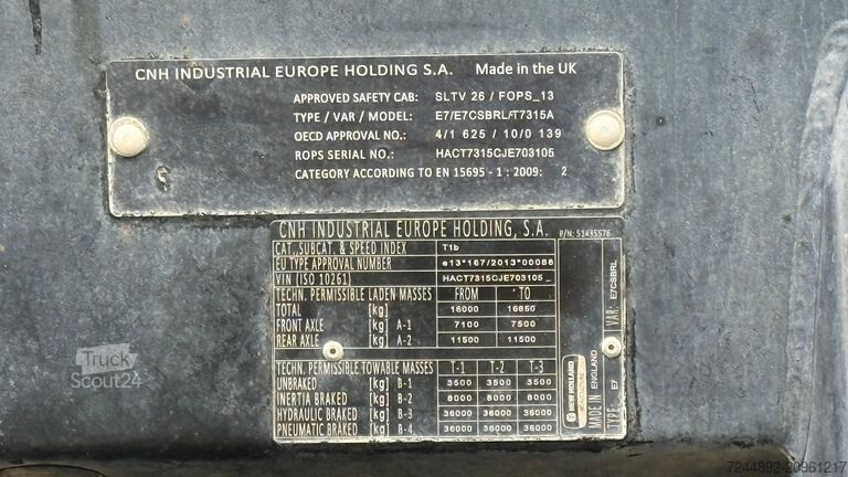 Tractor NEW HOLLAND T7.315 Auto Command