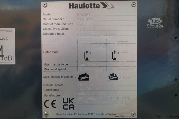 Articulated telescopic work platform Haulotte HA16RTJ Valid Inspection, *Guarantee! Diesel, 4x4