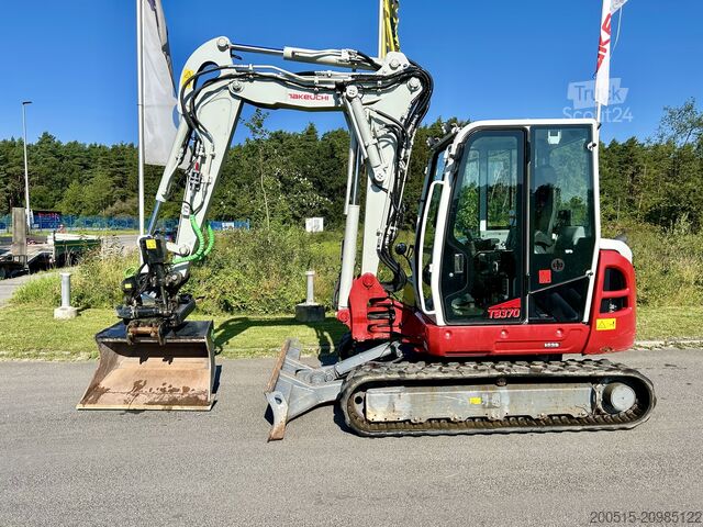 Miniekskavators Takeuchi TB 370 CV Zentralschmieranlage Greifer