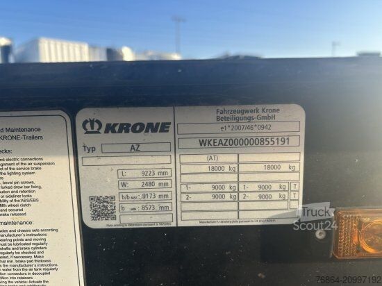 Wissellaadbak-oplegger KRONE MAXI LAFETTE, BPW ACHSEN