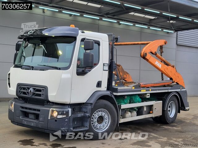 Containertransport (portaalarmsysteem) Renault D-WIDE 380 4X2 JOAB VL 14U Skiploader Air suspe...