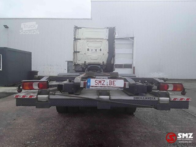 Transporte de contenedores Mercedes Actros 1851 motor KO broken casse