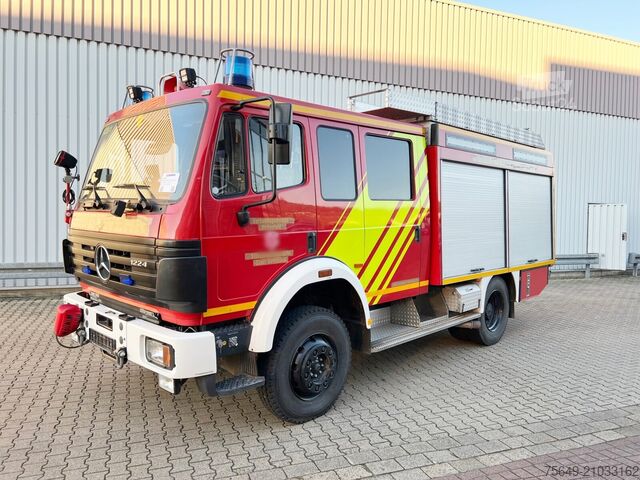 Brandweerwagen Mercedes-Benz 1224 AF 4x4 Doka 1224 AF 4x4 Doka, TLF 16/25, Winde Rotzler Treibmatic