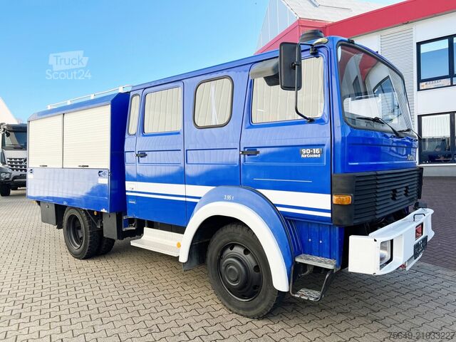 Бортовой грузовик Iveco-Magirus 90-16 AW 4x4 Doka 90-16 AW 4x4 Doka, Mannschaftswagen