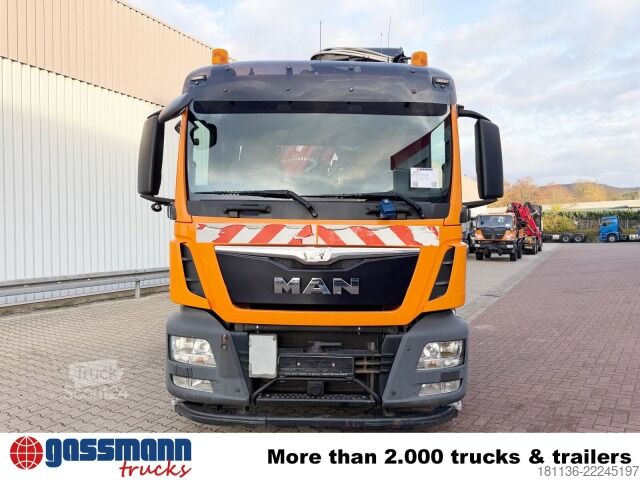 Abrollkipper MAN TGS 26.400 6x2-4 BL, Kran, Motorabtrieb,