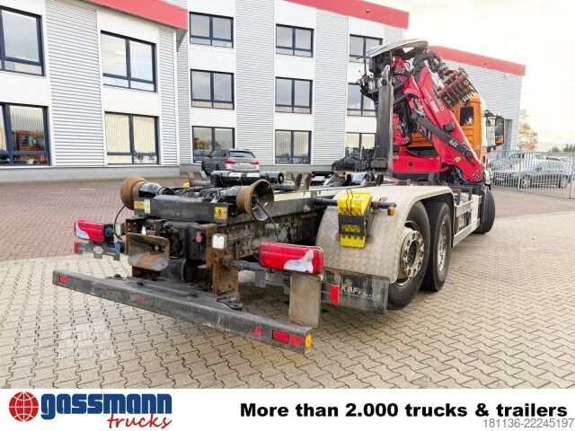 Abrollkipper MAN TGS 26.400 6x2-4 BL, Kran, Motorabtrieb,