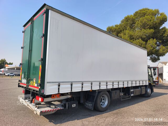 Autocarro con pianale e telone RENAULT 18.280 D WIDE