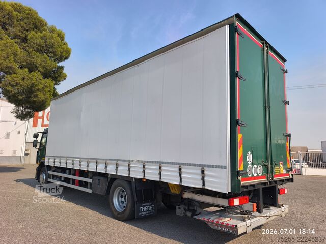 Autocarro con pianale e telone RENAULT 18.280 D WIDE