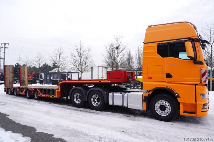 Ciągnik & naczepa niskopodwoziowa MAN TGX 33.580 6×4 tractor unit + trailer