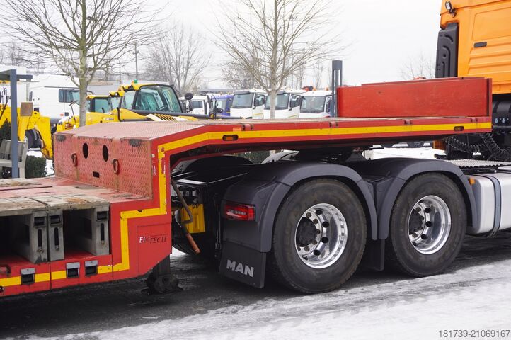 Ciągnik & naczepa niskopodwoziowa MAN TGX 33.580 6×4 tractor unit + trailer