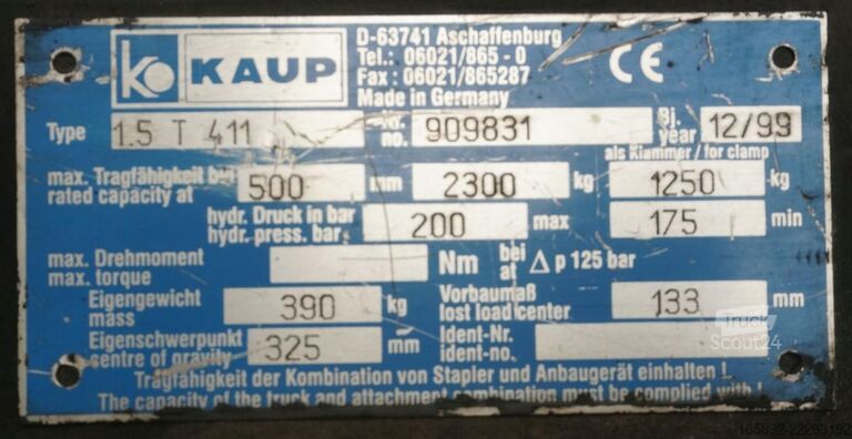 Garfo KAUP 1,5T411