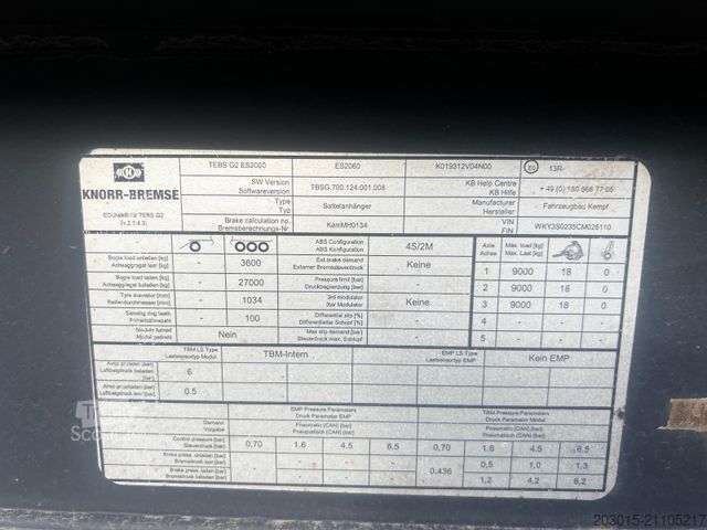 Kipper Auflieger KEMPF SKM   35/3