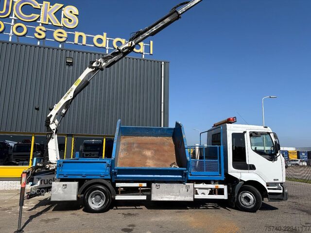 Vinçli damper Renault Midlum 220 + PALFINGER PK 6001 + tipper + remot...